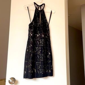 Bebe black & nude cutout dress size small